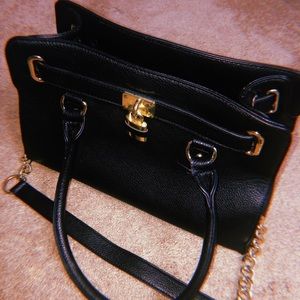 Black & gold handbag